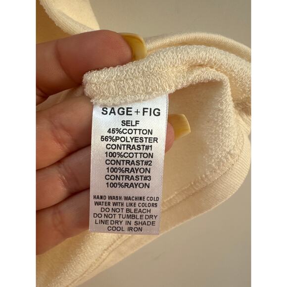 SAGE + FIG Peace Applique Patchwork Plaid Print Sleeves Oversized Boho Small - Picture 5 of 6